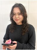 レイヤーパーマ　前髪なし