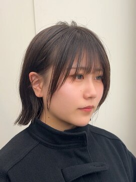 サンド 大阪梅田(sand) @cho_no.asato_sand オリーブグレー/レイヤーボブ/似合わせ