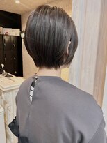キャアリー(Caary)&nbsp;福山美容室caaryショートボブ髪質改善グレージュ20代30代40代