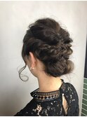 ノットヘア 結婚式 二次会 パーティー 花嫁 ヘアアレンジ