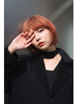 オーレント(AULENT)&nbsp;顔まわりレイヤーのオレンジショート