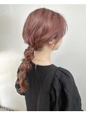 大人かわいい編みおろしお呼ばれヘア