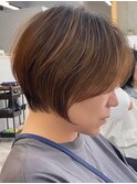 【松本聖】ブラウンハイライトショート《大阪梅田》