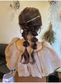 お呼ばれヘア　ツインスタイル