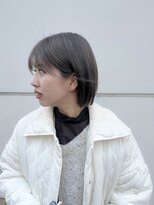 バイオレット 栄店(Violet)&nbsp;ブリーチカラー グレージュ 透明感カラー ぱつっとボブ