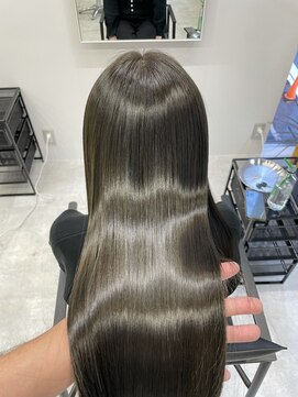 ディジョン(Dijon) 韓国顔まわりレイヤーカットグレージュオリーブベージュブラウン