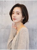 20代30代40代/斜めバング/ひし形ショートボブ/大人美人/髪質改善