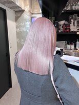 ペレ 栄店(PELE) デザインカラー/レイヤーカット/ウェットヘア/オリーブベージュ