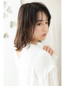 カバーヘア ブリス 戸田公園西口店(COVER HAIR bliss) 黒髪ウェットヘアくびれミディアムウルフZ戸田公園20代30代40代