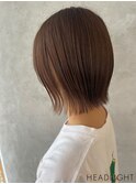 外ハネボブ×ハイトーンインナーカラー