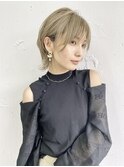 ネオウルフ×ハイベージュボブウルフ　ウルフカット