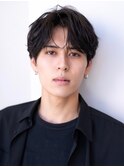 束感モテるツーブロックセンターパートニュアンスパーマ