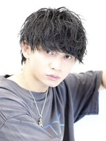 アーリー(Ali'i)&nbsp;ツイストスパイラルパーマ韓国マッシュウルフブルーブラック波巻