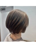 大人可愛い艶カラーカーキベージュブラウン