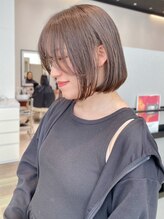 ケーツー あべのキューズモ－ル店(K-two) 韓国ボブ*韓国風ボブ*前髪ありボブ*ミニボブ*オリーブベージュ