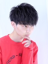 リップス 梅田ロフト(LIPPS) 黒髪ツーブロ刈り上げ無造作マッシュ