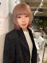 ハクボ(hakubo)&nbsp;ホワイトベージュにピンクの裾カラー