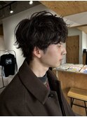 無造作ニュアンスマッシュシャドウシャドウパーマ