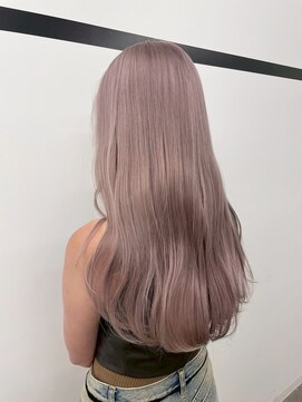 ペレ 原宿(PELE) ダークパープルナチュラルショート夏のヘアアレンジ原宿