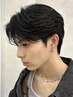 メンズカット+ニュアンスパーマ¥12000#栄#メンズサロン#センターパート