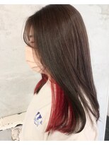 セットアップ 岡山北長瀬店(SET-UP) イヤリングカラー×レッド×ブラウン