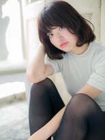 クオーレ ヘア アンジュ 水戸店(CUORE HAIR ange)&nbsp;*ange水戸*…くせ毛風小顔アッシュブラウン☆重めスタイルa