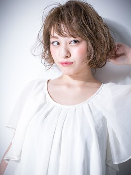 カバーヘア 上尾西口店(COVER HAIR) ナチュラルグラデーションくせ毛風ウルフボブv上尾10代20代30代