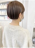 福山市美容室Caary 丸み艶っと ミニボブ ショートボブ