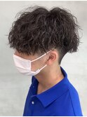 ツイストパーマツイストスパイラルパーマツーブロック刈り上げ
