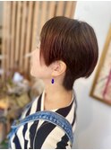 秋カラーショートボブ