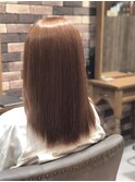 初めてのカラー☆1ブリーチからオレンジブラウン☆