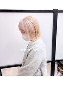 似合わせボブ ホワイトベージュ