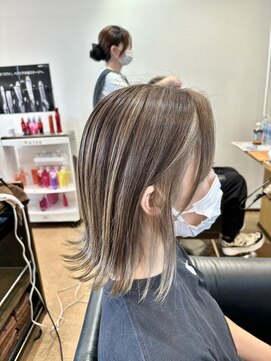 リシェールグリーン 越谷花田店(RICHAIR GREEN) 白髪ぼかしハイライト×フェイスフレーミングカラー