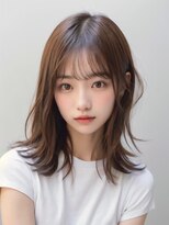ワールドオーダー 天王寺店(WORLD ORDER)&nbsp;大人可愛いグレージュ20代30代40代小顔ウルフレイヤーセミディ