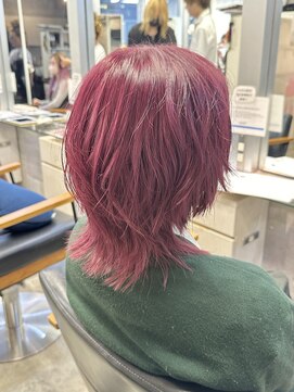 キャラ シャローネ 池袋(Chara Chalone) メンズウルフカット/クラゲ/マゼンタ【池袋/本松】