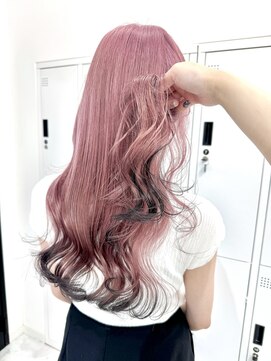 リル ラウム 原宿(LiL Raum) 裾カラー/原宿ブリーチ/ダブルカラー/レイヤーカット/原宿