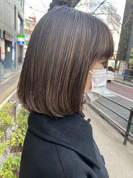エトラ 渋谷店(etora) 丸みボブ ハイライトグレージュ