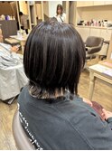 黒髪/ボブルフ/ネビージュ/小顔/ワンレン