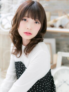 カバーヘア 上尾西口店(COVER HAIR) 大人かわいいくせ毛風波巻きウェーブセミディc6上尾20代30代40代