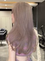 エイチ(H) xブリーチ/イメチェン/ホワイトブロンド/外ハネボブ/美髪/