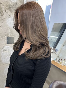 ネウィ 天王寺(newi) ゆるふわ巻き/グレージュカラー