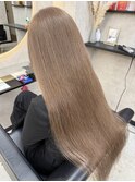 ホワイトグレージュミニウルフチェリーブラウンデジタルパーマ