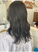 夏カラー透明感ミントグレージュグラデーションカラー抜け感
