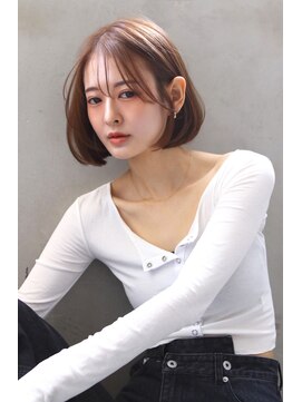 ブラン 栄(Blanc) 【Blanc】大人ボブ＿シースルーバング＿ボブ＿顔まわりレイヤー