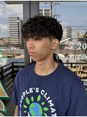 MEN'SHAIRウルフカルマパーマメンズショートイージーパーマ