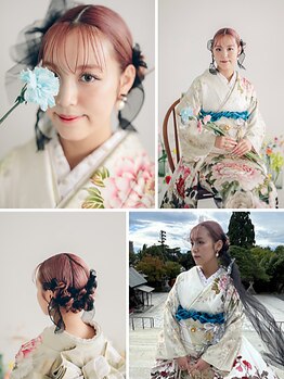 【本宮】まだ間に合う！1/11成人の集いのお支度に！コレットヘアーの着付けで特別な日を輝かせましょう♪