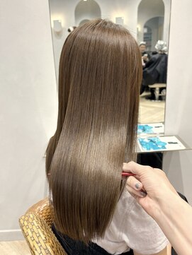 ティエラ 原宿 表参道(Tierra) 【Tierra美侑】ブリーチ無し透明感カラーマロンベージュ