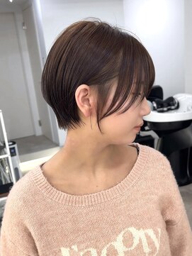 メルバイグラフ 梅田(mel by GRAFF) ショートカットxひし形ショートボブ×前髪あり20代30代40代