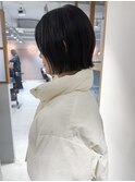 久保田)切りっぱなしボブくびれヘア外ハネ地毛風カラー