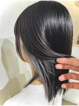 ワースホワイル(WORTH WHILE) クラゲヘアーオリーブグレーココアベージュインナーブリーチ